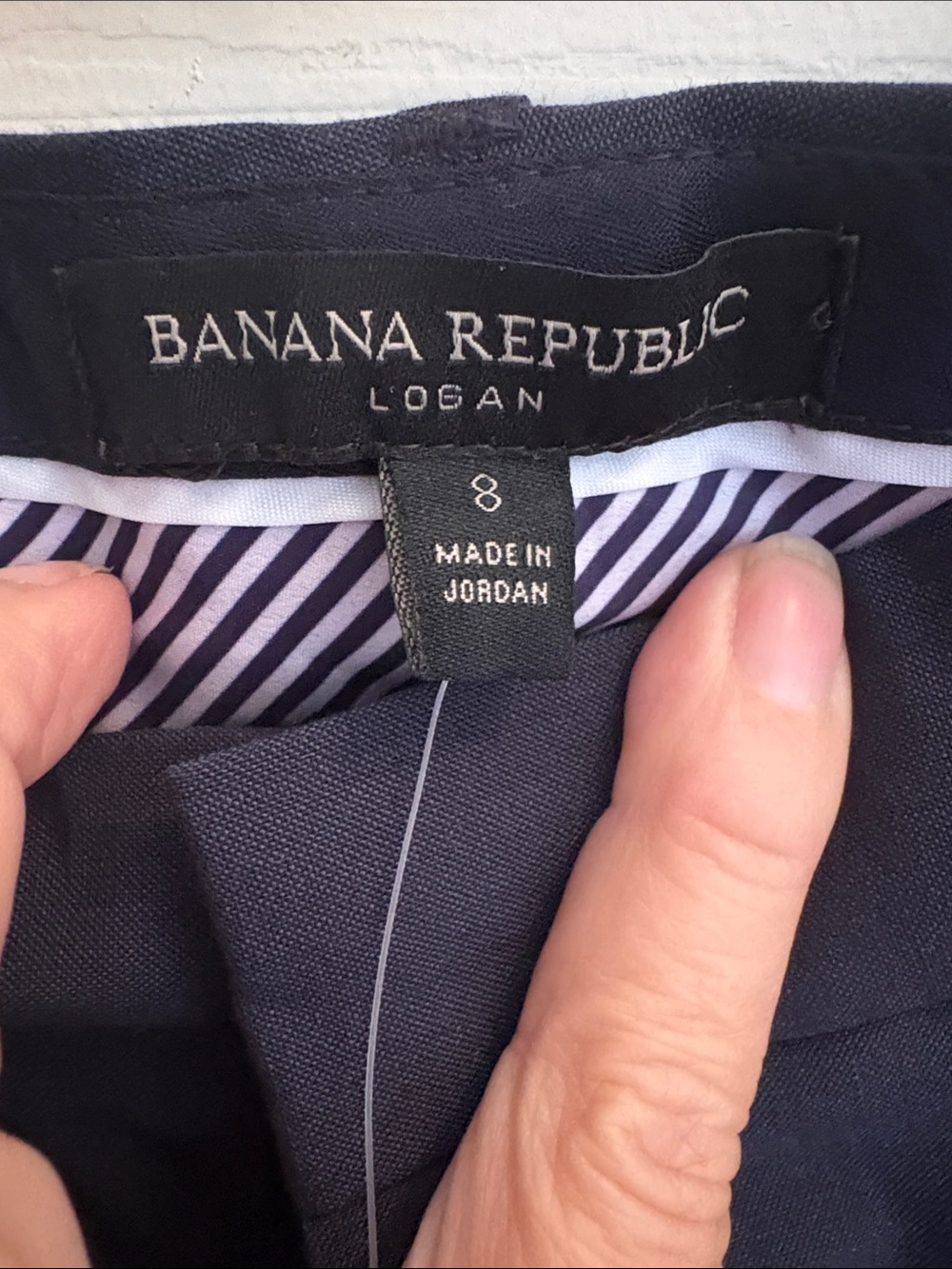 Banana Republic NWT women’s dress pants Logan Navy size 8 brand new machine wash - Picture 3 of 9